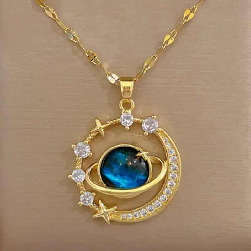 Collar Saturno: Demuestra Tu Infinito Amor 💫