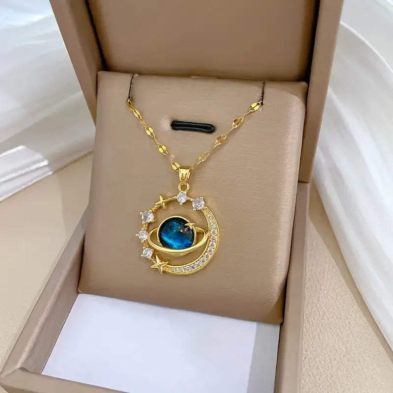 Collar Saturno: Demuestra Tu Infinito Amor 💫
